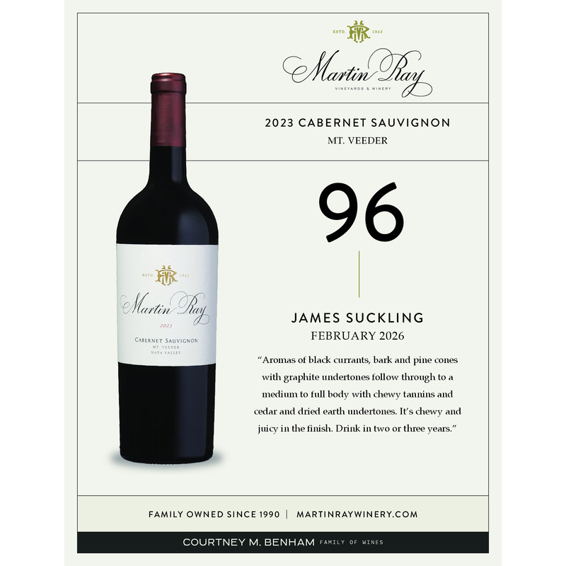 2023 Martin Ray Mt. Veeder Reserve Cabernet Sauvignon Acclaim | 96 JS