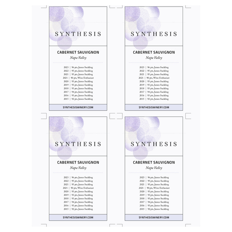 2023 Synthesis Napa Valley Cabernet Sauvignon Comp. Acclaim Shelf Talker