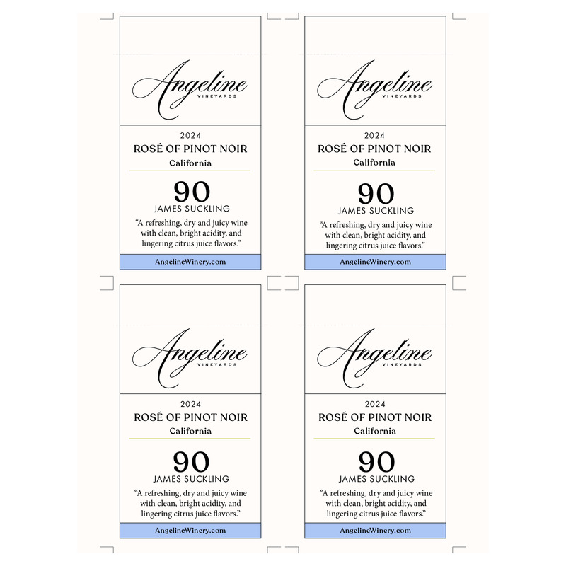 2024 Angeline Rosé Of Pinot Noir Acclaim Shelf Talker | 90 JS
