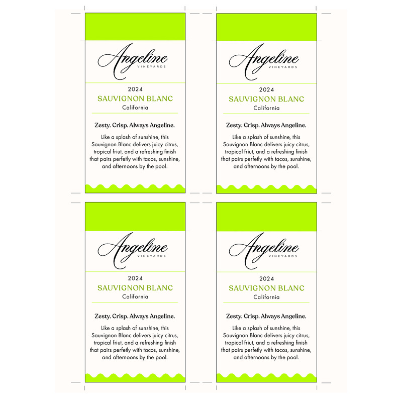 2024 Angeline Sauvignon Blanc Shelf Talker | Tasting Notes