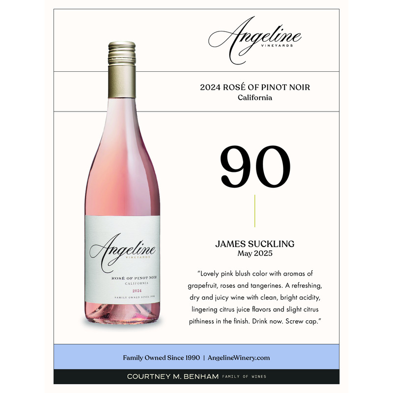 2024 Angeline Rosé Of Pinot Noir Acclaim – 90 JS