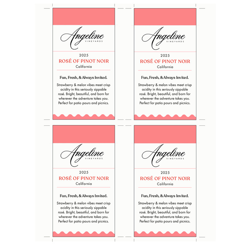 2025 Angeline Rosé of Pinot Noir Shelf Talker