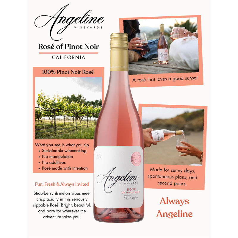 2025 Angeline Rosé of Pinot Noir Demo Sell Sheet
