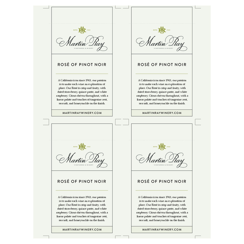 2024 Martin Ray Rosé Of Pinot Noir Shelf Talker