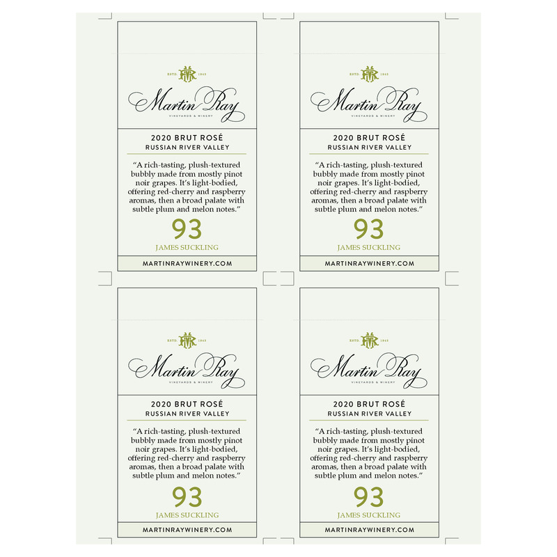 2020 Martin Ray Brut Rosé Shelf Talker | 93 JS