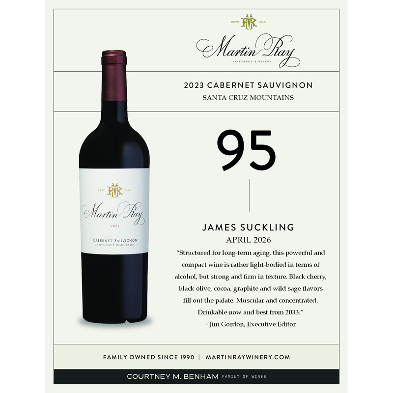 2023 Martin Ray Santa Cruz Mountains Cabernet Sauvignon Acclaim | 95 JS