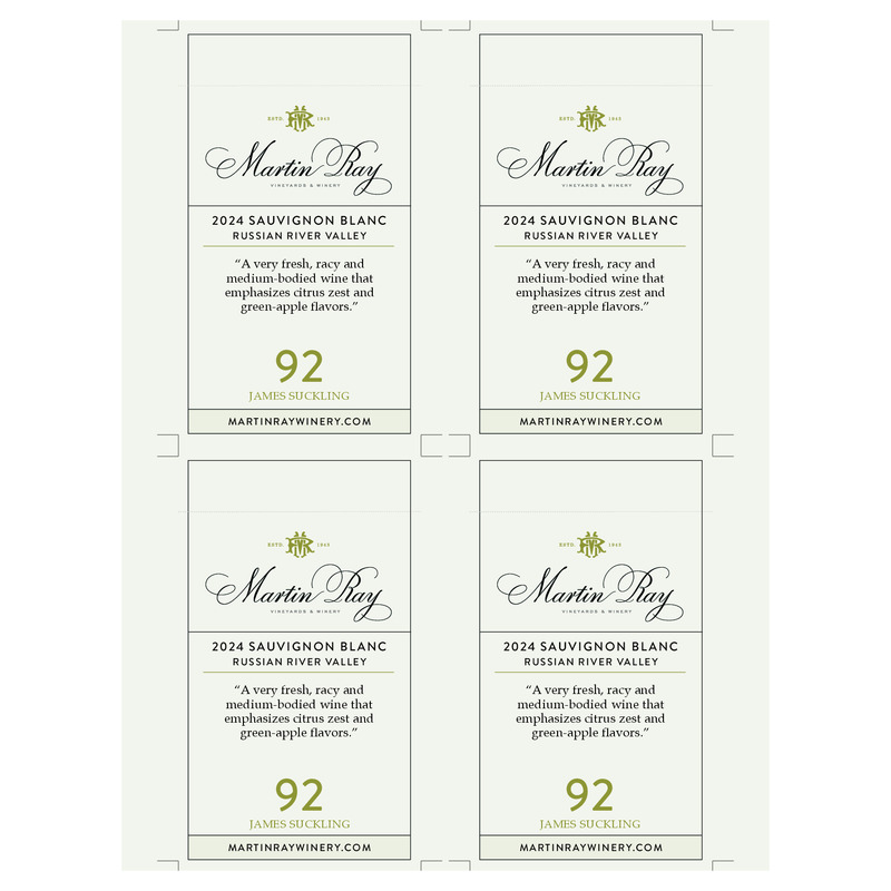 2024 Martin Ray Sauvignon Blanc Shelf Talker | 92 JS