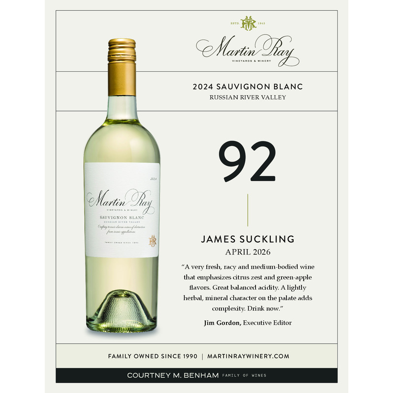 2024 Martin Ray Sauvignon Blanc Acclaim Sheet | 92 JS