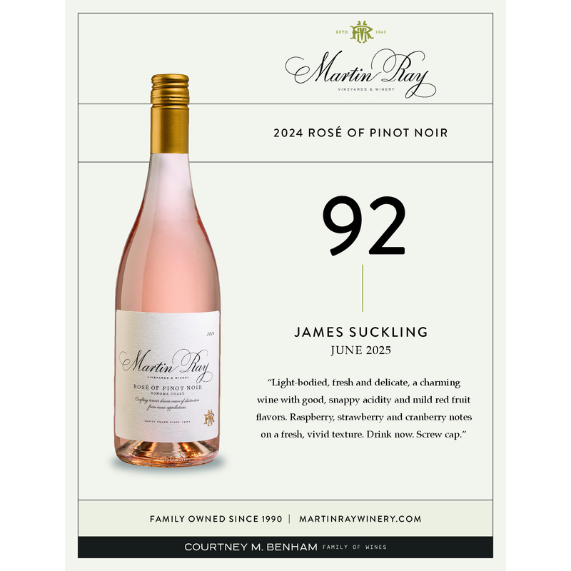 2024 Martin Ray Rosé Of Pinot Noir Acclaim | 92 JS