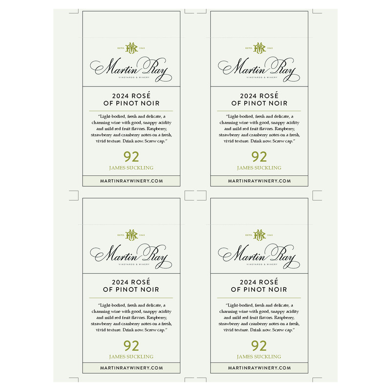 2024 Martin Ray Rosé Of Pinot Noir Shelf Talker | 92 JS