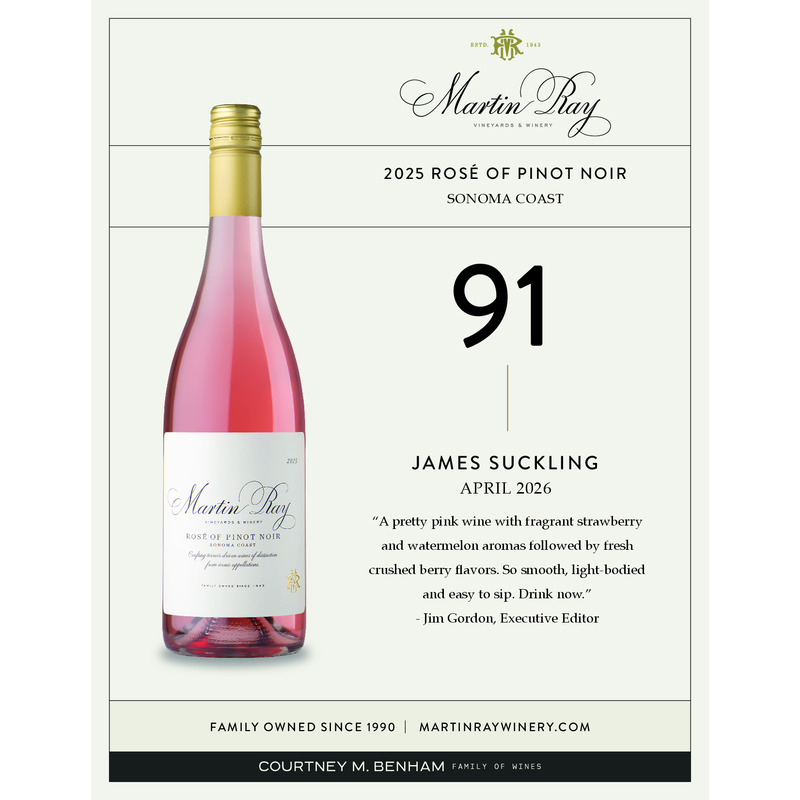 2025 Martin Ray Sonoma Coast Rose Acclaim | 91 JS