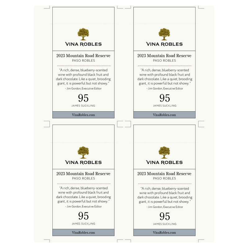 2023 Vina Robles Mountain Road Reserve Shelf Talker | 95 JS