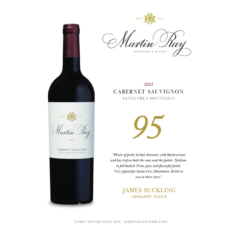 2021 Martin Ray Santa Cruz Mountains Reserve Cabernet Sauvignon Acclaim | 95 JS