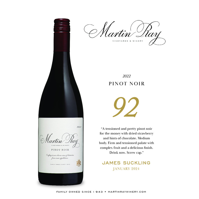 2022 Martin Ray Pinot Noir Acclaim | 92 JS
