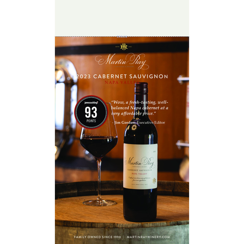 2023 Martin Ray Napa Valley Cabernet Sauvignon Case Tucker - 93 JS