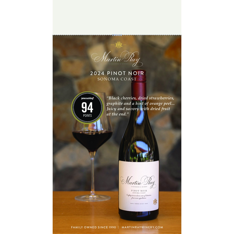 2024 Martin Ray Sonoma Coast Pinot Noir Case Tucker - 94 JS