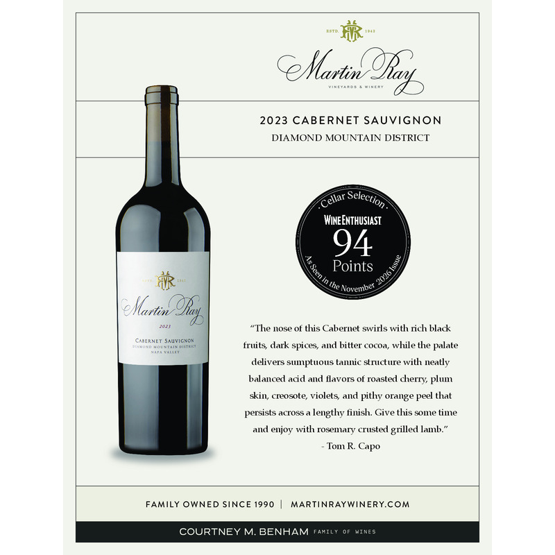 2023 Martin Ray Reserve Cabernet Sauvignon Acclaim | 94 WE