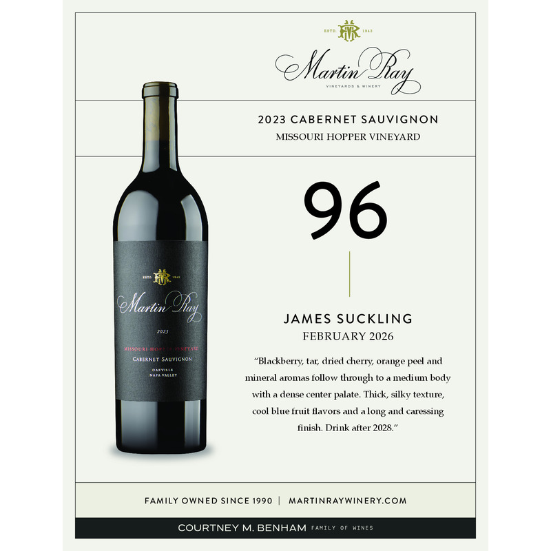 2023 Martin Ray Reserve Cabernet Sauvignon Acclaim | 96 JS